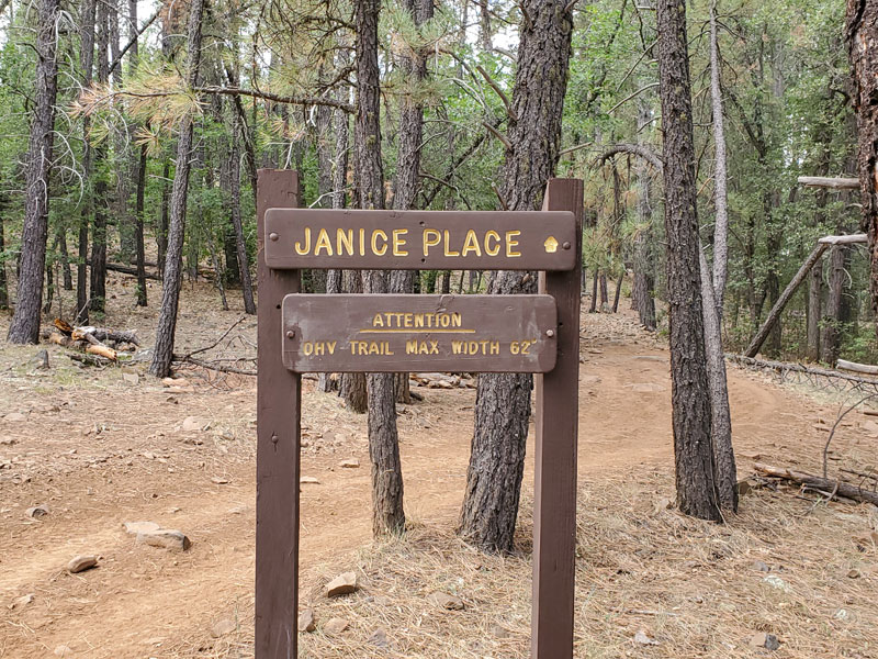 Janice Place trail sign