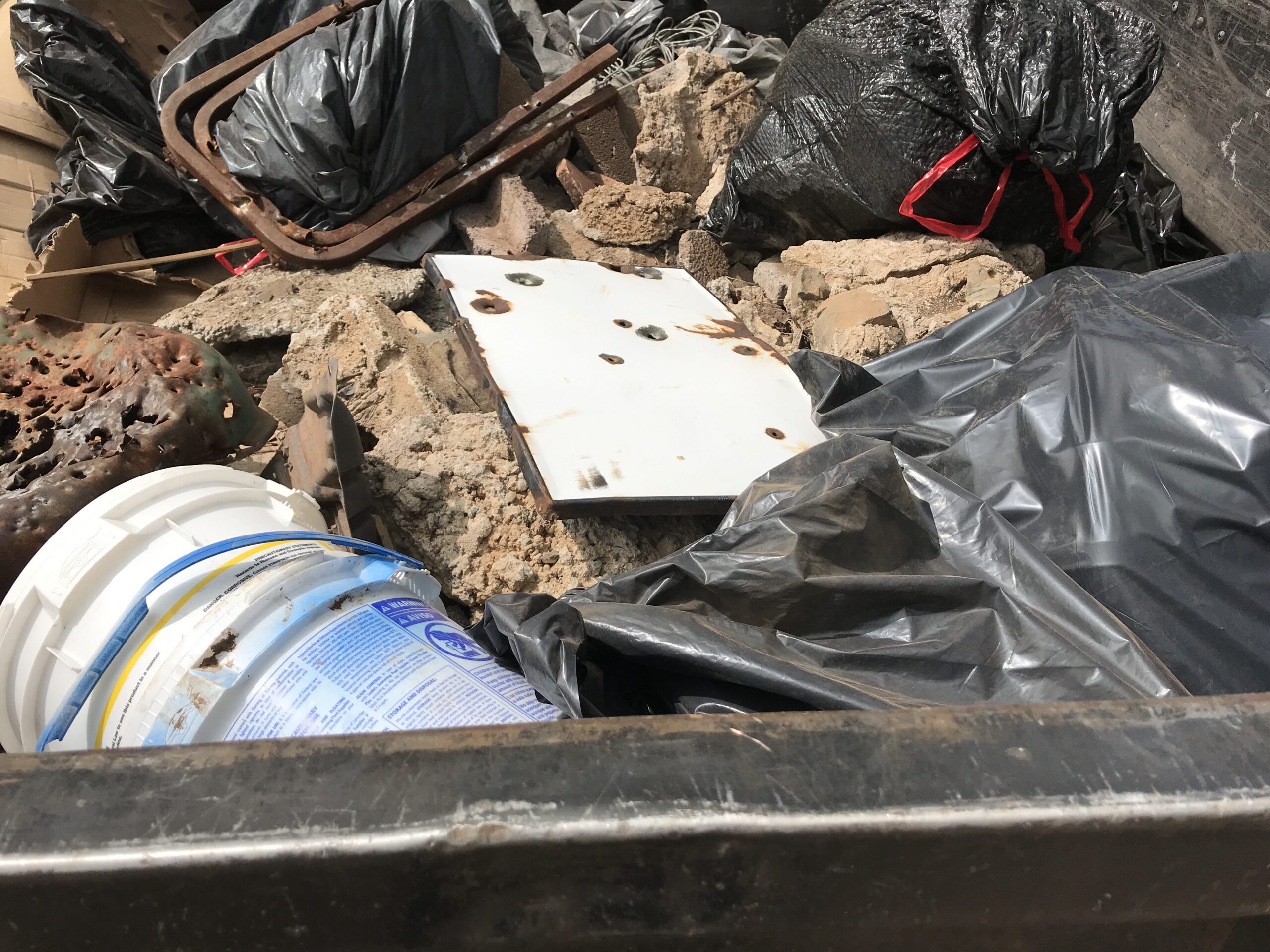 Targets and some of the trash collected
