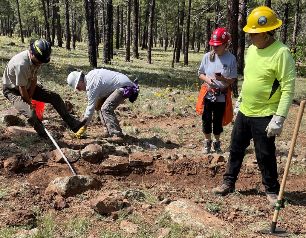Team removes large rock on Brad's Trail