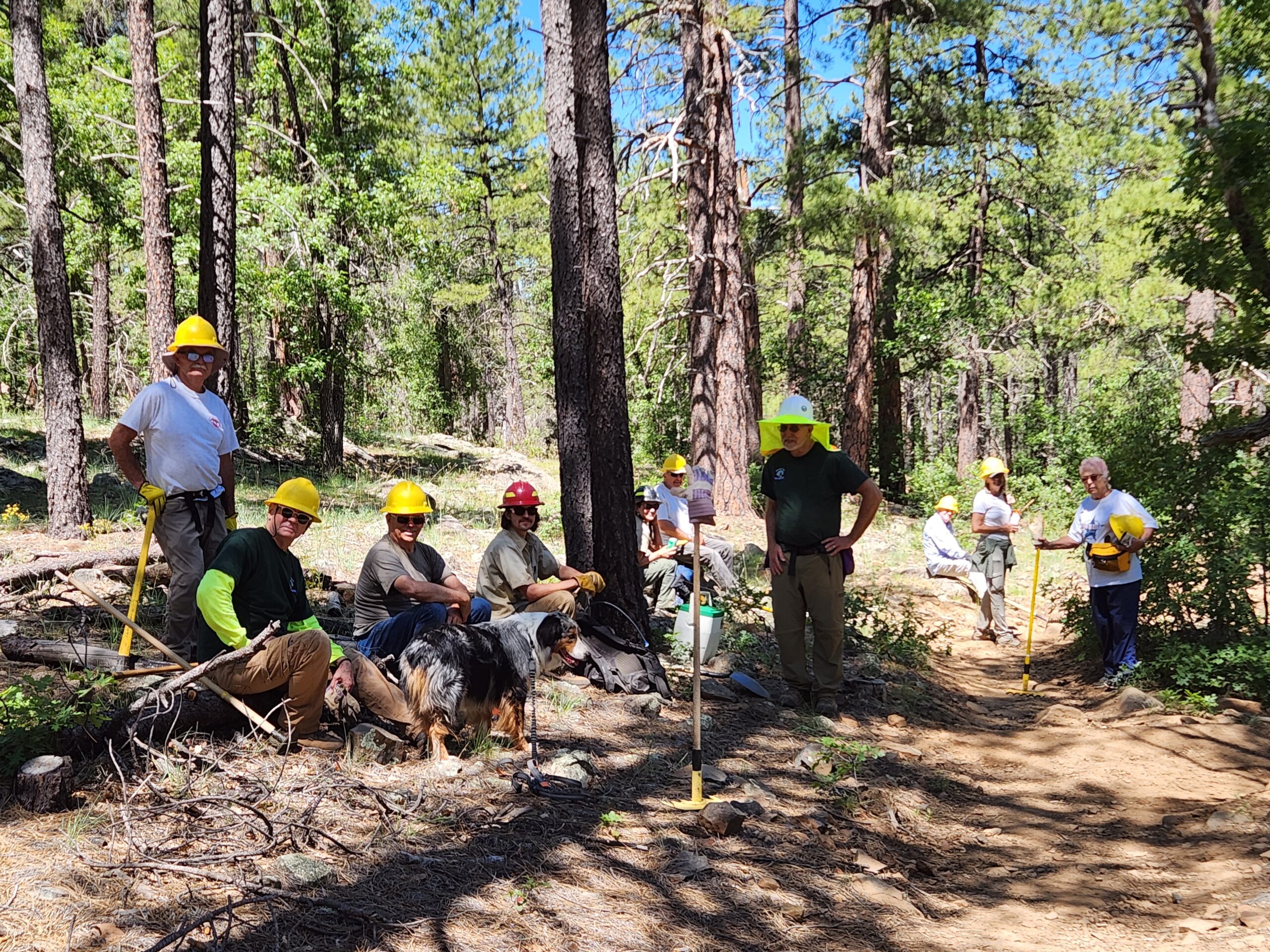 MUTS crew during maintenance of lower Crystal Point Trail